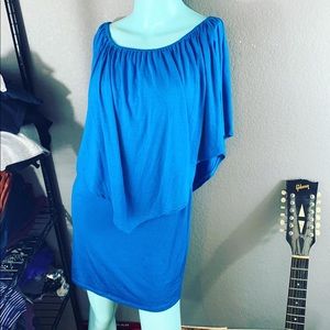 NWT KASH Boutique Chatoyant Soft Blue Tunic dress